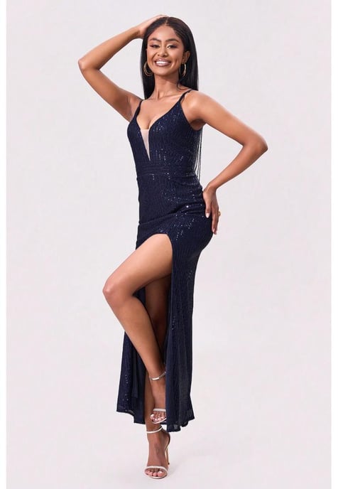 Everyday the Label Women's Split Sequin Backless Maxi Cami Dress - Image 6