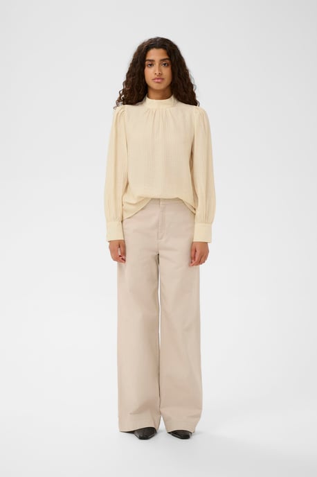TrishIW High Neck Shirt Blouse with long sleeve - Image 1
