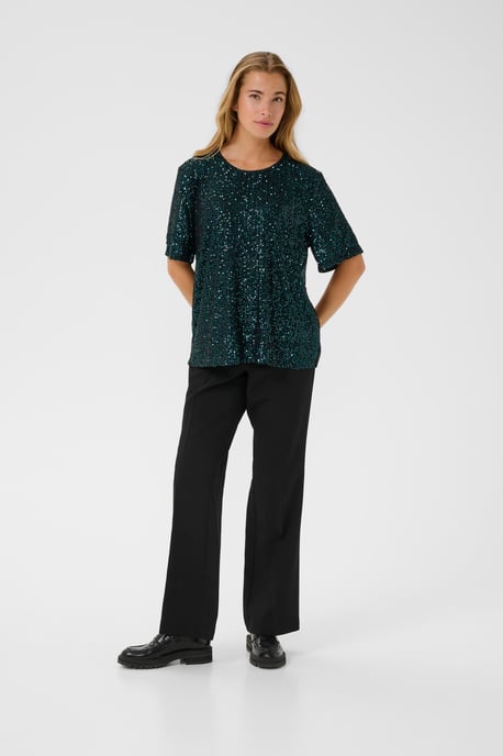 Blouse met korte mouwen KAlila Blouse met korte mouwen Regular fit dark green - Image 1