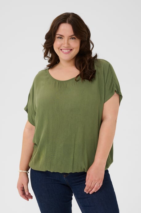 Blouse met korte mouwen KCami Blouse met korte mouwen Loose fit green - Image 3