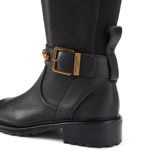 Kurt Geiger London Leather Dome Stud Riding Boots - Image 4