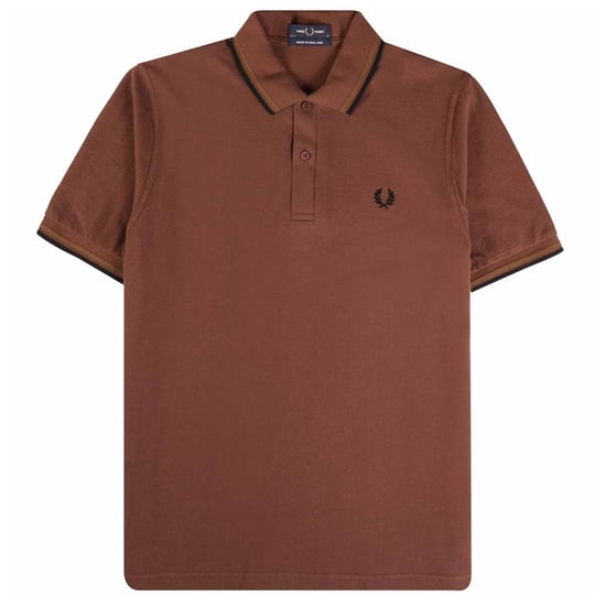 Fred Perry Limoengroen Poloshirt Met Dubbele Kraag En Kastanjebruine Kraag - Image 1