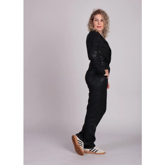 Homage to Denim E flowy coated cross over jumpsuit - Image 6