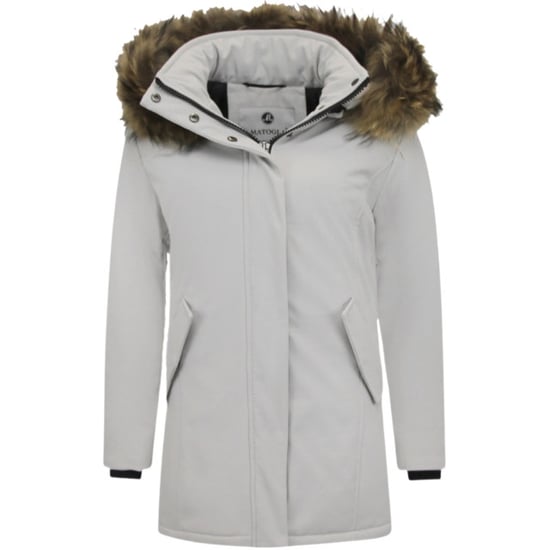 Matogla Winterjas met echte bontkraag slim fit - Image 1