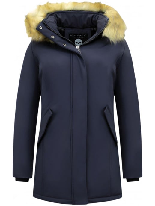 Matogla Winterjas met imitatie bontkraag slim fit - Image 1