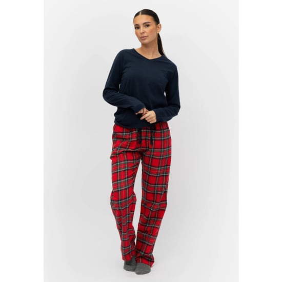 By Louise Dames pyjama set met flanellen pyjamabroek donker - Image 3