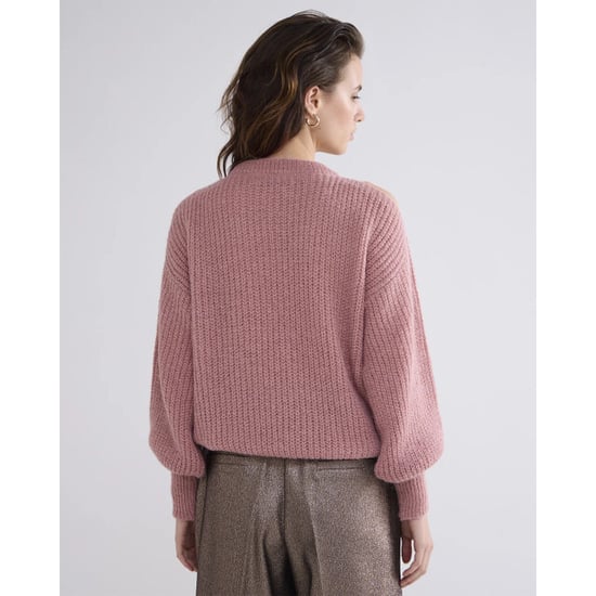 Summum 7s5876-8016 554 bare shoulder sweater airy alpaca blend knit antiquepink - Image 6