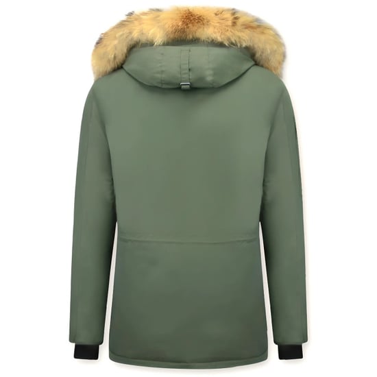Beluomo Lange parka jas met bontkraag - Image 3