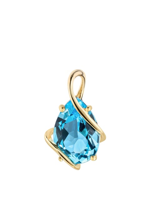 Fascination by Ellen K. Trailer 375/- yellow gold shiny blue topaz - Image 1