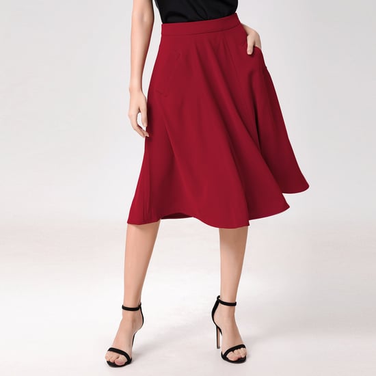 Sleek flared skirt - Image 1