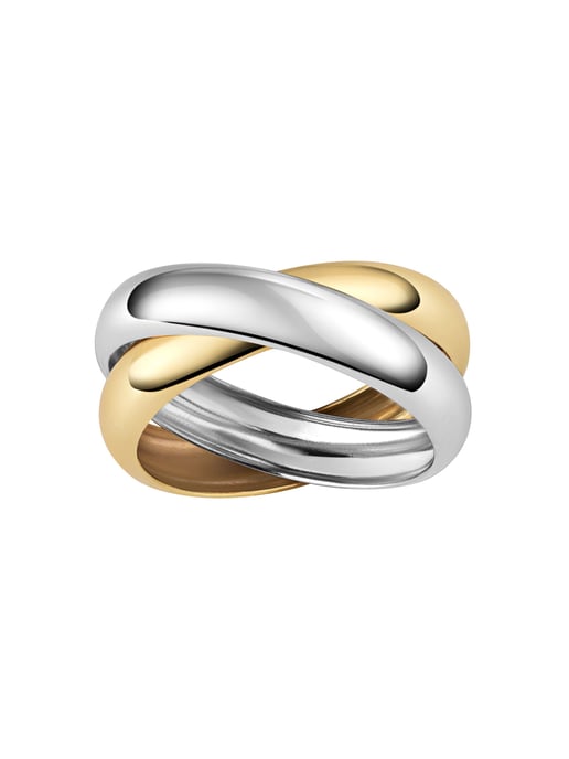 Fascination by Ellen K. Ring 375/- Gelbgold bicolor 2-reihig - Image 1