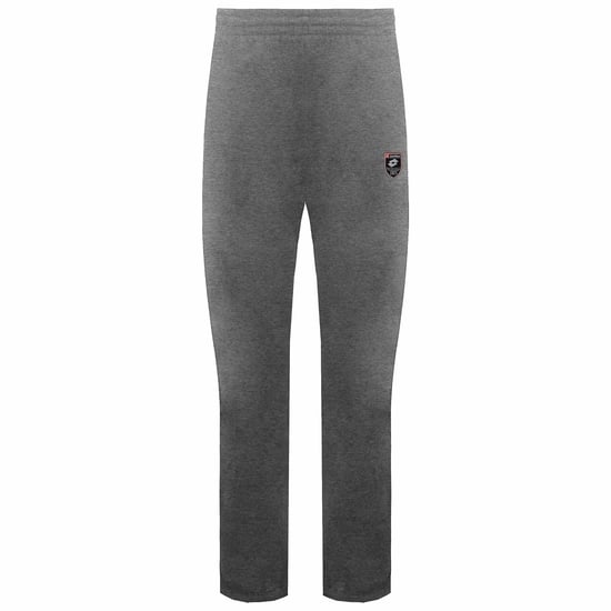 Lotton Contrast Cuffed Mens Mid Grey Track Pants - Image 1