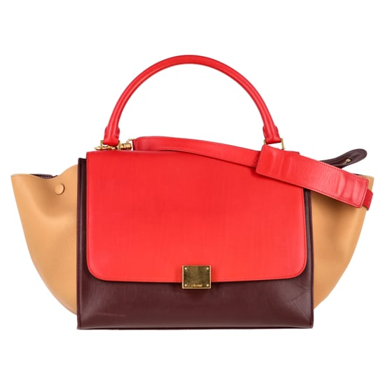 Celine Medium Tri-Color Trapeze Bag in Multicolor Calfskin Leather - Image 1