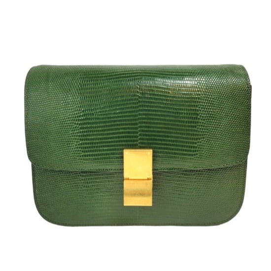 Celine Classic Medium Green Lizard - Image 1