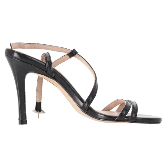 Iris & Ink Laurel Slingback Sandaler i Svart Läder - Image 1