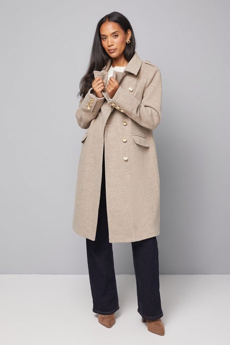 Button Down Military Coat - Image 1