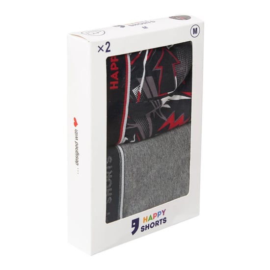 Happy Shorts 2-pack boxershorts heren met graffiti print - Image 2