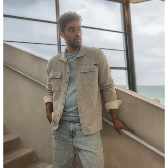 Gabbiano Heren overshirt 425546 605 grey melange - Image 3