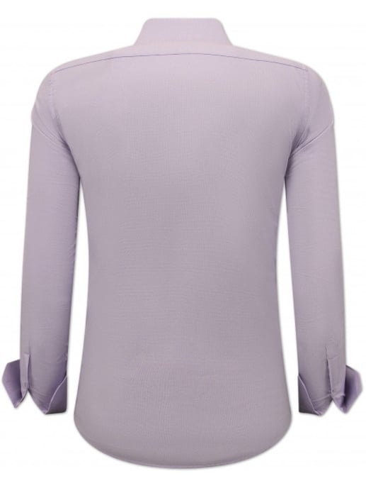 Gentile Bellini Getailleerde banco oxford shirt paars - Image 2