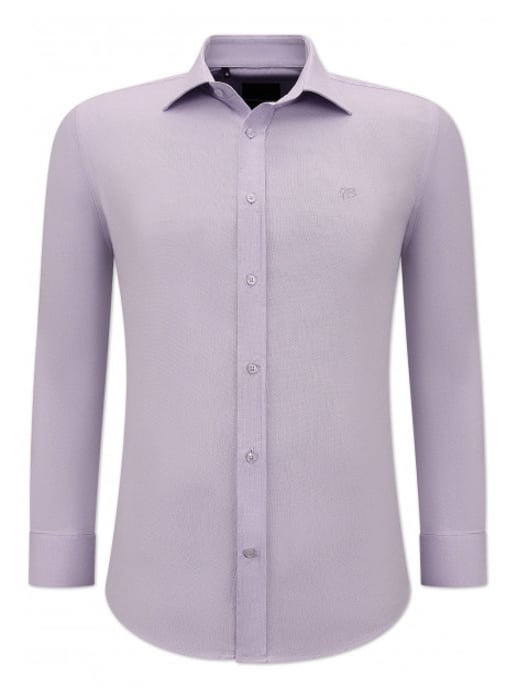 Gentile Bellini Getailleerde banco oxford shirt paars - Image 3