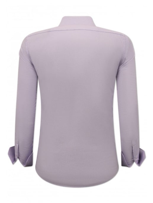 Gentile Bellini Getailleerde banco oxford shirt paars - Image 4