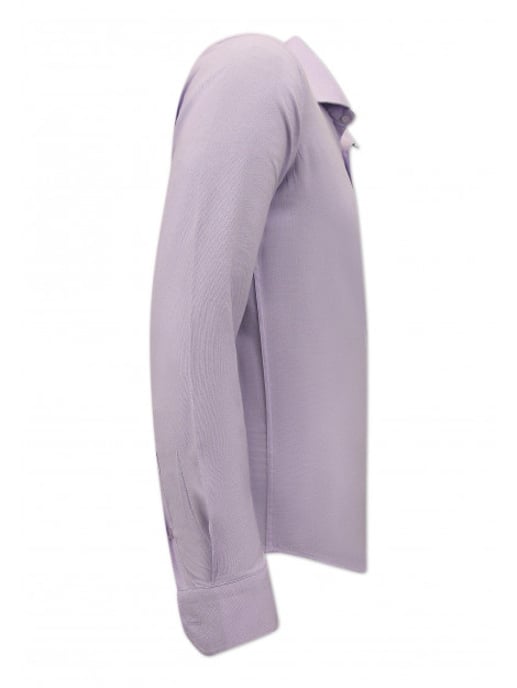 Gentile Bellini Getailleerde banco oxford shirt paars - Image 5