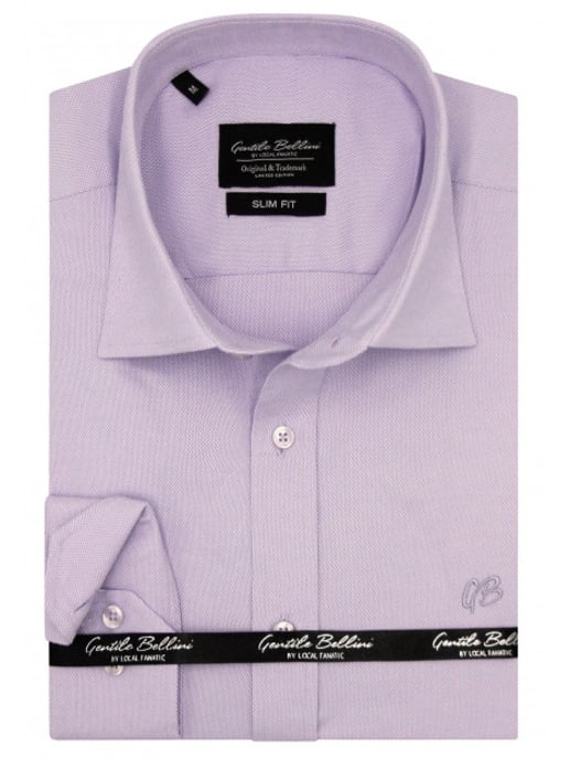 Gentile Bellini Getailleerde banco oxford shirt paars - Image 6