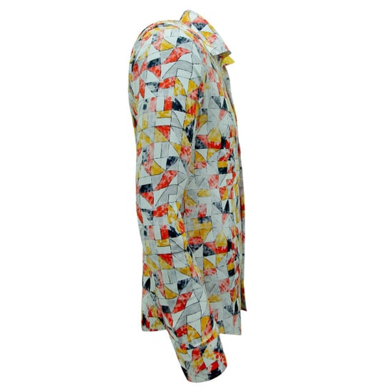 Gentile Bellini Strijkvrijlange mouwen slim fit met geel - Image 4