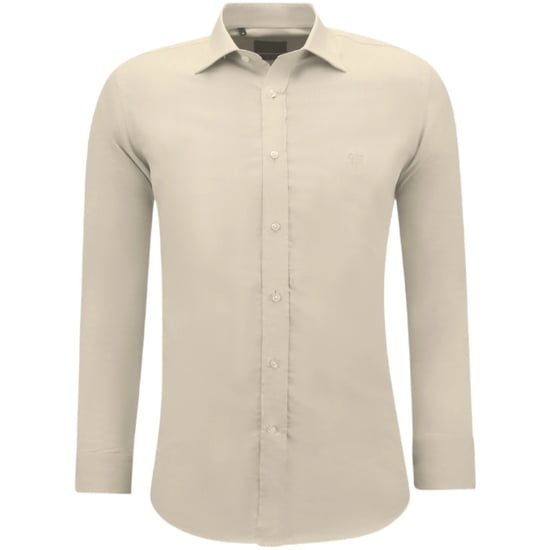 Gentile Bellini Trendy oxford volwassenen slim fit licht bruin - Image 1