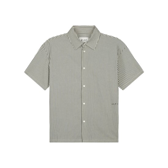 Olaf Hussein Boxy seersucker stripe shirt ss korte mouw overhemden m200303 - Image 1