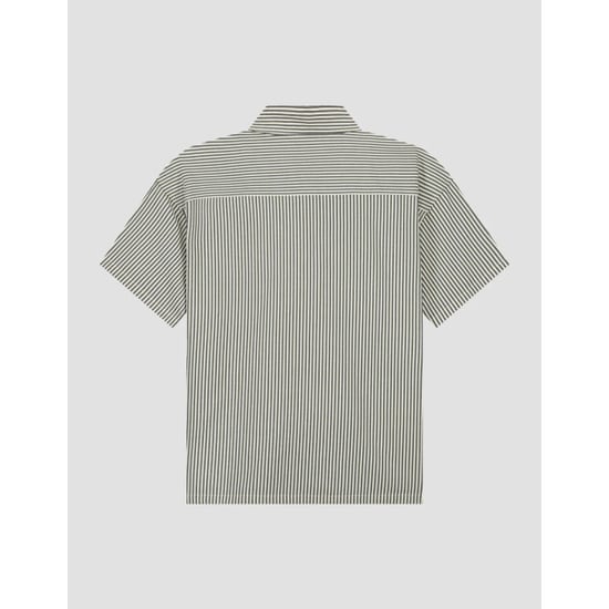 Olaf Hussein Boxy seersucker stripe shirt ss korte mouw overhemden m200303 - Image 5