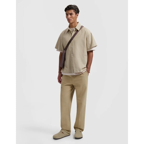Olaf Hussein Boxy seersucker stripe shirt ss korte mouw overhemden m200303 - Image 2