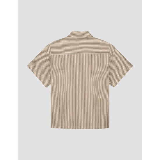 Olaf Hussein Boxy seersucker stripe shirt ss korte mouw overhemden m200303 - Image 4