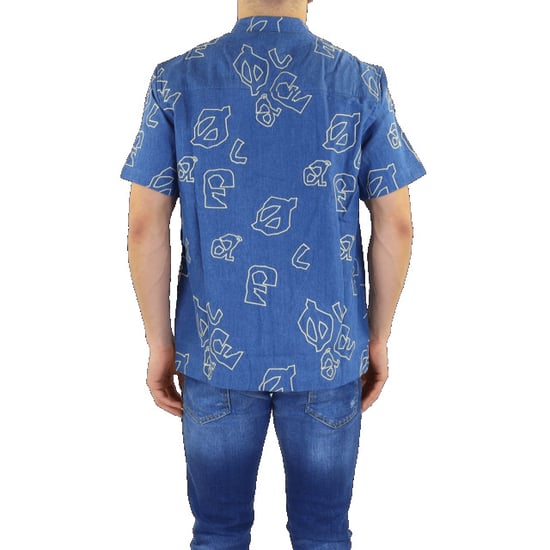 Olaf Hussein Heren olaf aop denim ss shirt - Image 2