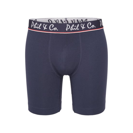 Phil & Co Boxershorts heren met lange pijpen boxer briefs 3-pack blauw / rood - Image 2