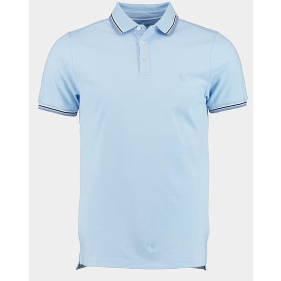 Bos Bright Blue Polo korte mouw jesse polo contrast collar 24108je24bo/210 l.blue - Image 1