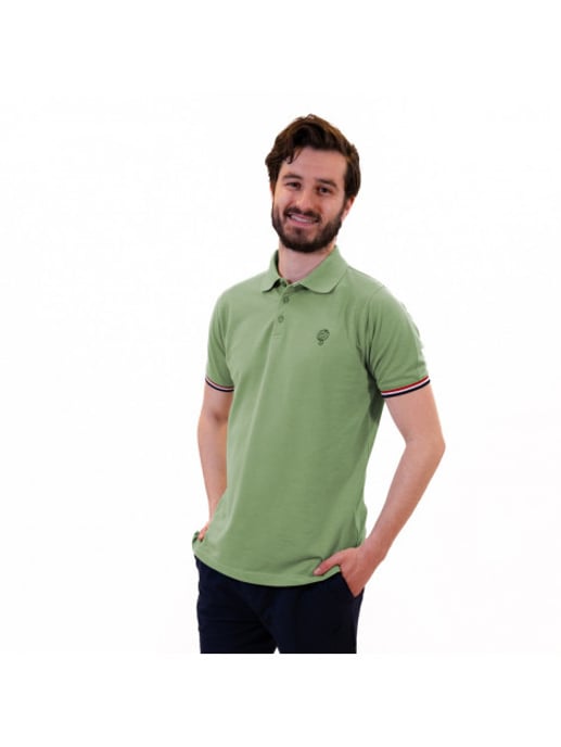 Q1905 Polo shirt bloemendaal grijsgroen - Image 3