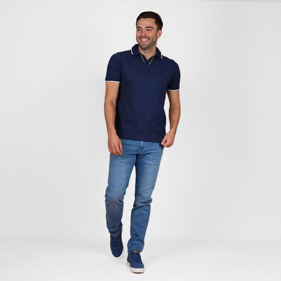 Q1905 Polo shirt stein – donker melange - Image 4