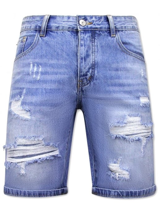 Enos Korte broek met gaten denim short - Image 1
