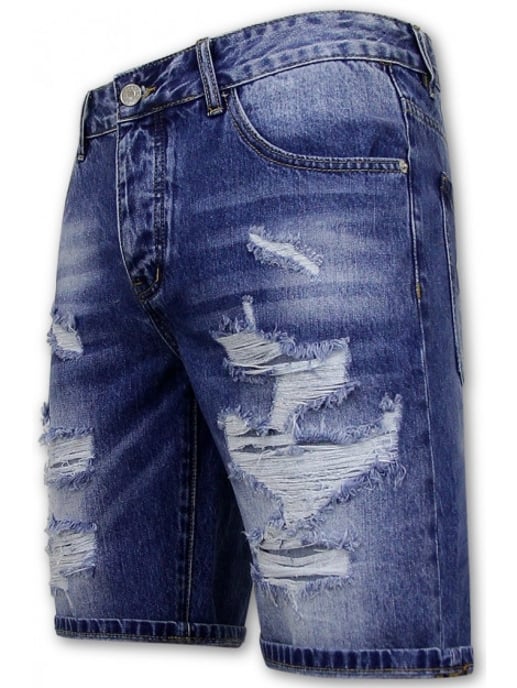 Enos Korte spijkerbroek met gaten denim short - Image 2