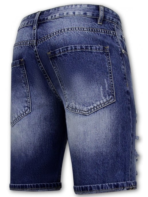 Enos Korte spijkerbroek met gaten denim short - Image 4