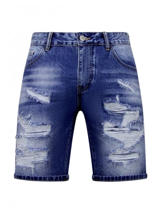 Enos Korte spijkerbroek met gaten denim short - Image 6