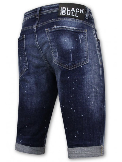 Local Fanatic Men's paint splatter stonewashed short slim fit - Image 4
