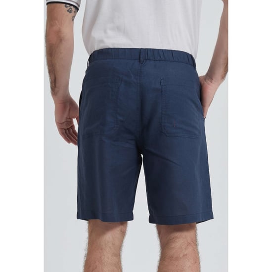 William de Faye Linnen shorts blauw - Image 3
