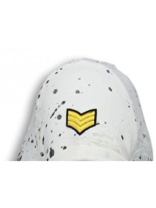 Justing Paint drops army shirt long fit t-shirt black dotted - Image 4