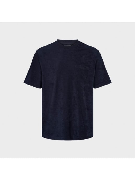 Kronstadt Ks3816 ledger organic terrycloth pocket tshirt navy - Image 2