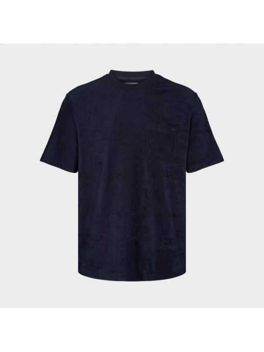 Kronstadt Ks3816 ledger organic terrycloth pocket tshirt navy - Image 6