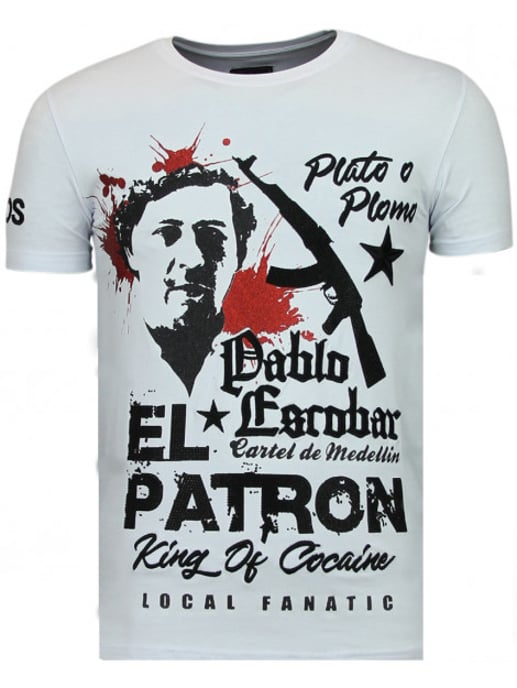 Local Fanatic El patron pablo rhinestone t-shirt - Image 1