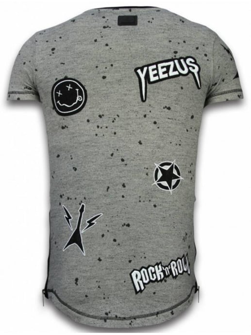 Local Fanatic Longfit asymmetric embroidery t-shirt patches - Image 2