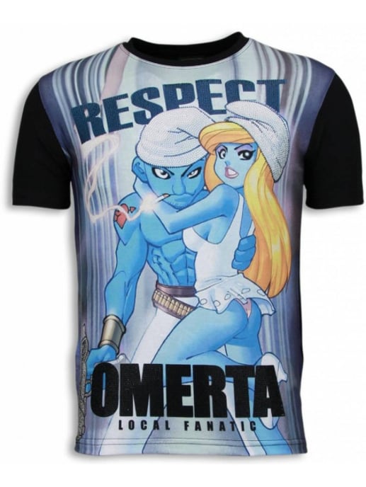 Local Fanatic Respect omerta digital rhinestone t-shirt - Image 2